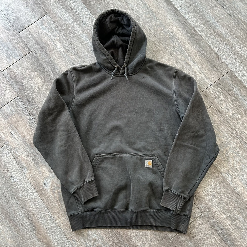 Carhartt Hoodie Mens L Rain Defender Loose Fit Gray Water Repellent heavyweight